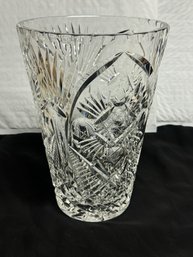 Lead Cut Crystal Glass Vase