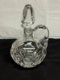 Antique Cutted Crystal Galss Decanter & Stopper