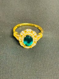 Oval Cut Vermeil Gold Over Sterling Ring