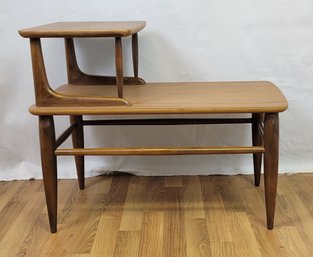 Vintage Mersman Walnut Two Tier End Table Tops Have Been Refinished