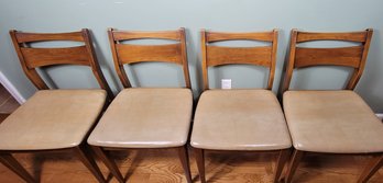 Vintage Solid Wood Bow Tie Back Chairs Styled After John Van Koert