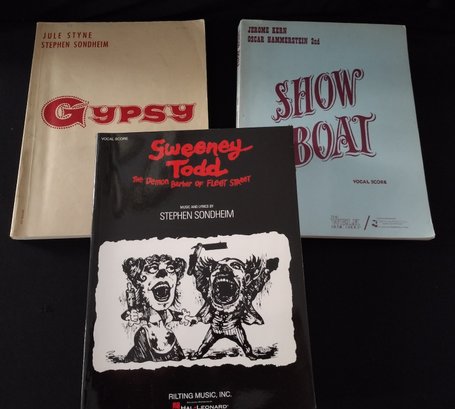 Music Song Books - GYPSY - SHOW BOAT - SWEENEY TODD