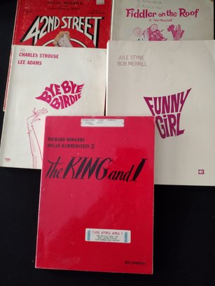 Music Song Books - Funny Girl - The King And I - Bye Bye Birdie - Fiddler On The Roof - 42nd Street