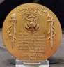 Mid Century U.S. Presidential Inauguration Metals With Stands - Eisenhower, Kennedy, Johnson