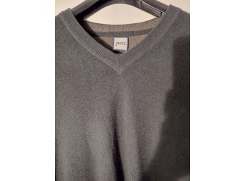 Men's Green Cashmire Sweater - John W Nordstrom - V Neck Size XXL