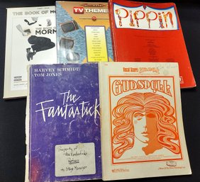 Godspell, The Fantasticks, The Book Of Morman, And More - 5 Books Of Lyrics And Music