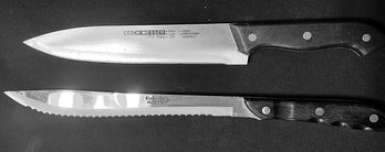 2 Stainless Steel Kitchen Knives Largest Is 14 Inches