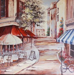 French Street Scene Painting Artwork