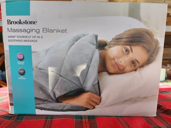 Brookstone Weighted Massaging Blanket, In Original Box