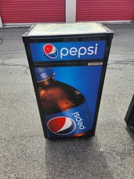 Tall Rolling Cooler For Product Display