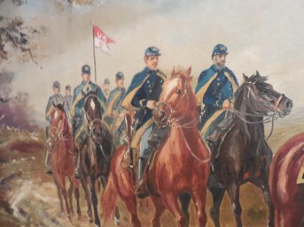 Hans Riedman - German (1913-1991) US Calvary 9th  Civil War Painting