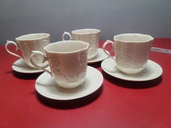 Beautiful Set Of Lenox Cups With Saucers, 4