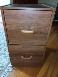 Two Drawer Wooden File Cabinet