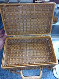 Vintage Wicker Storage Box