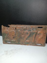 Antique Massachusetts State License Plate