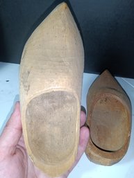 Vintage Carved Wooden Shoes