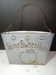 Vintage Metal Home Sweet Home Basket