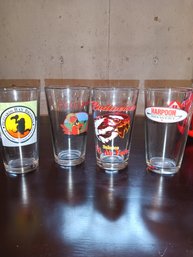 Beer Advertising Pint Glasses.  Lot #2