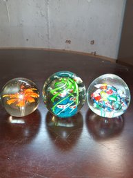 Art Deco Round Paperweights