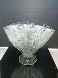 Vintage Hobnail Fan Flower Vase