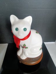Vintage Large Porcelain Cat Figurine
