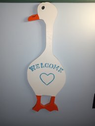 Wooden Duck Cut Out Wall Hanging