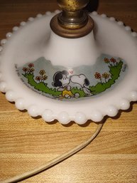 Vintage Milk Glass Lamp
