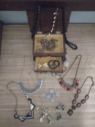 Vintage Loaded Mix Jewelry Box  Lot #1