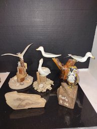 Wooden Carved Bird Lot