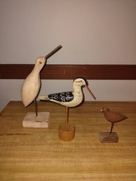 Home Decor Carved Wooden Birds