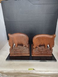 Vintage Wooden Anteater Bookends