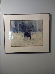 Vintage Wall Hanging Picture Of Moose