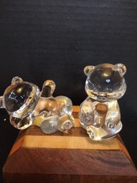 Fenton Art Glass Bears