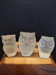 Frosted Glass Owls