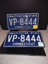 Vintage Connecticut State License Plates