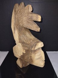 Hand Carved Wooden Native American Sculpture