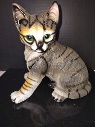 Vintage Tabby Cat Figurine