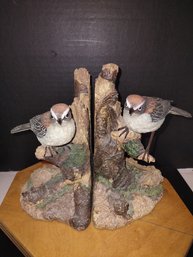 Vintage Resin Bird Bookends