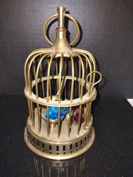 Vintage Small Brass Bird Cage