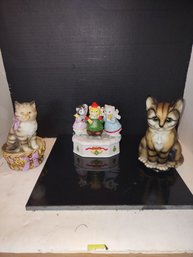 Vintage Kitty Cat Music Boxes