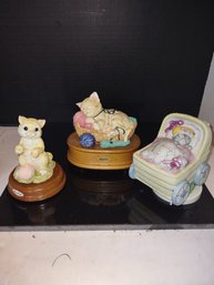 Vintage Kitty Cat Music Boxes. #3