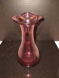 Cranberry Glass Vase