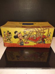 Antique/vintage Mickey Mouse Plastic Construction Bricks Set