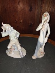 Vintage Porcelain Clown Figurines