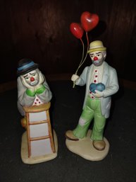 Vintage Ceramic Clown Figurines