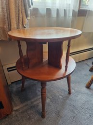 Nice Oak Two Tier Side Table