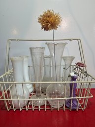 Basket With Bud Vases