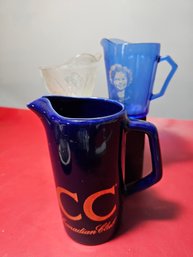 Three Vintage Pitchers