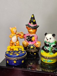 Three Trinket Boxes, Miniatures, Collectable, Rare