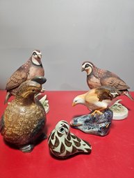 Misc Bird Figurines Lot